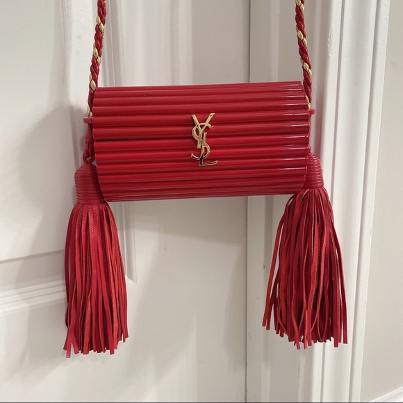 Saint Laurent Handbags - Saint Laurent Opium Red Gold Acrylic Mini Bag